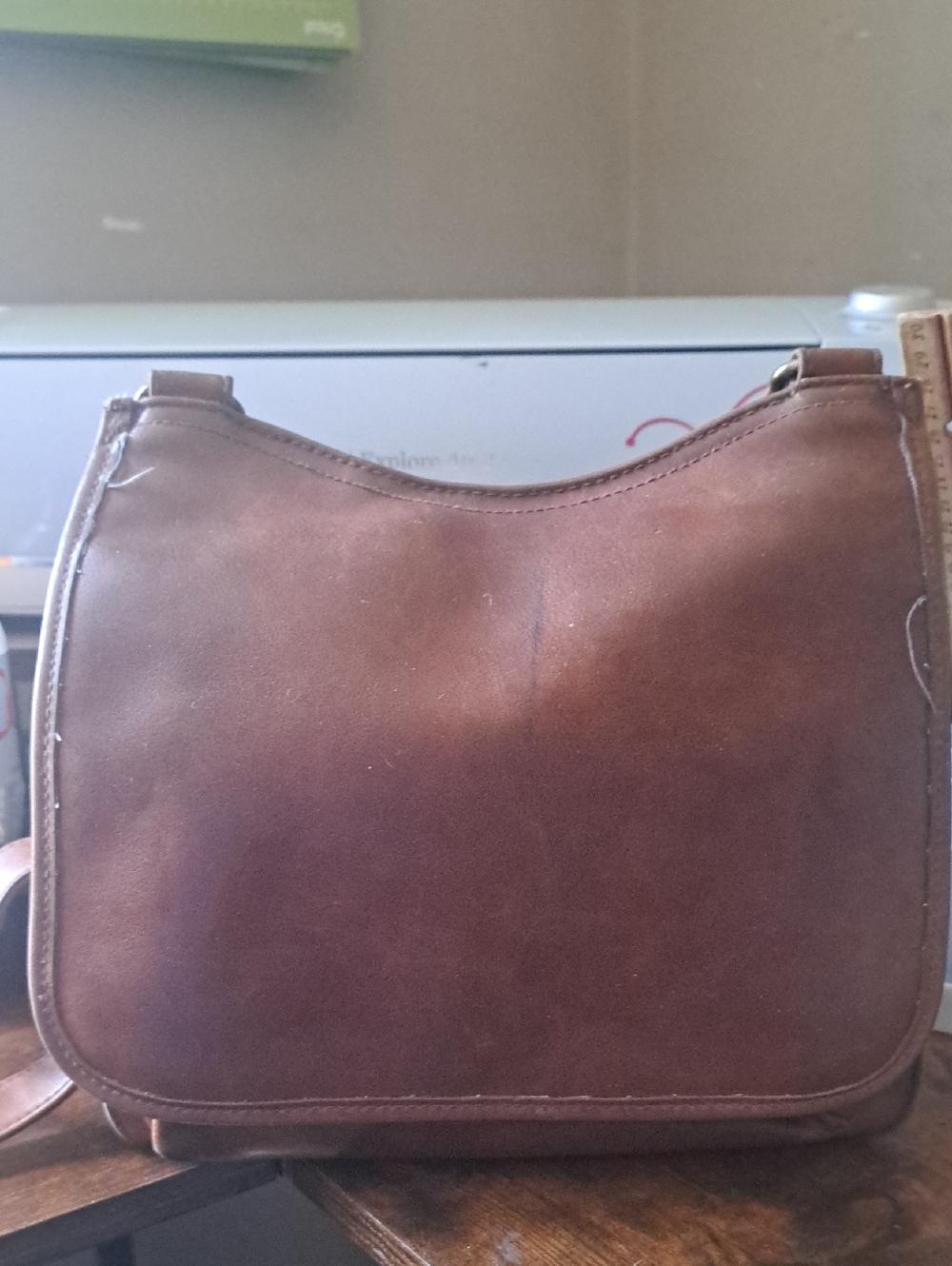 Classic Brown Leather Crossbody Bag - Women